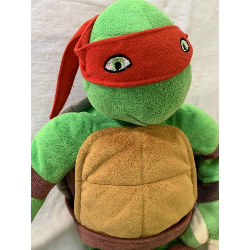 24" Nickelodeon Teenage Mutant Ninja Turtle Raphael Plush Red EUC Pillow Pal - Picture 2 of 12